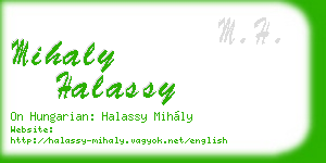 mihaly halassy business card